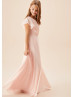 Flutter Sleeves Petal Pleated Chiffon Junior Bridesmaid Dress